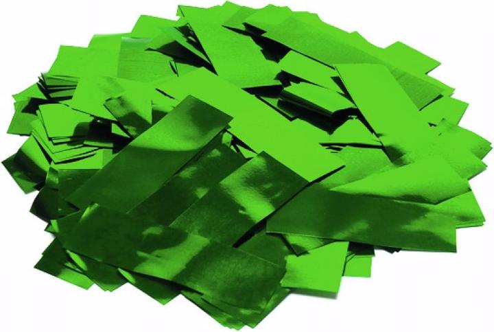 Actual product image TCM Metallic confetti rectangular 55x18mm, green, 1kg