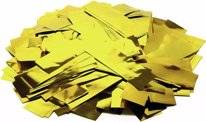Produktbild TCM Metallic Konfetti rechteckig 55x18mm, gold, 1kg