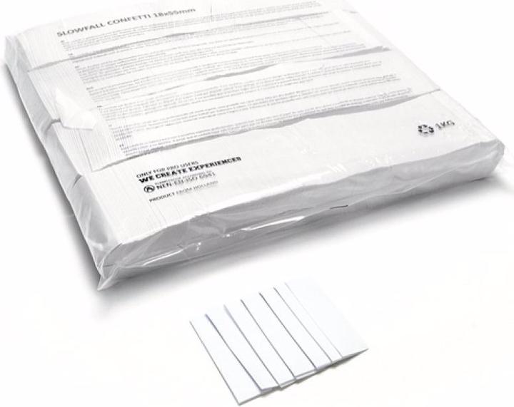 Produktbild TCM Slowfall Konfetti rechteckig 55x18mm, weiss, 1kg