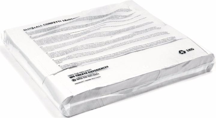 Produktbild TCM Slowfall Konfetti rechteckig 55x18mm, weiss, 1kg