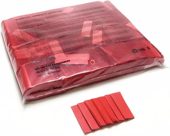 Produktbild TCM Slowfall Konfetti rechteckig 55x18mm, rot, 1kg