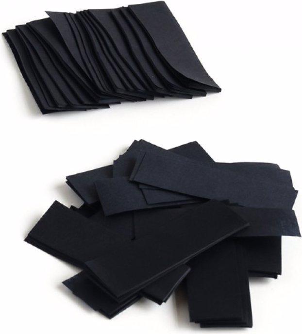 Produktbild TCM Slowfall Konfetti rechteckig 55x18mm, schwarz, 1kg