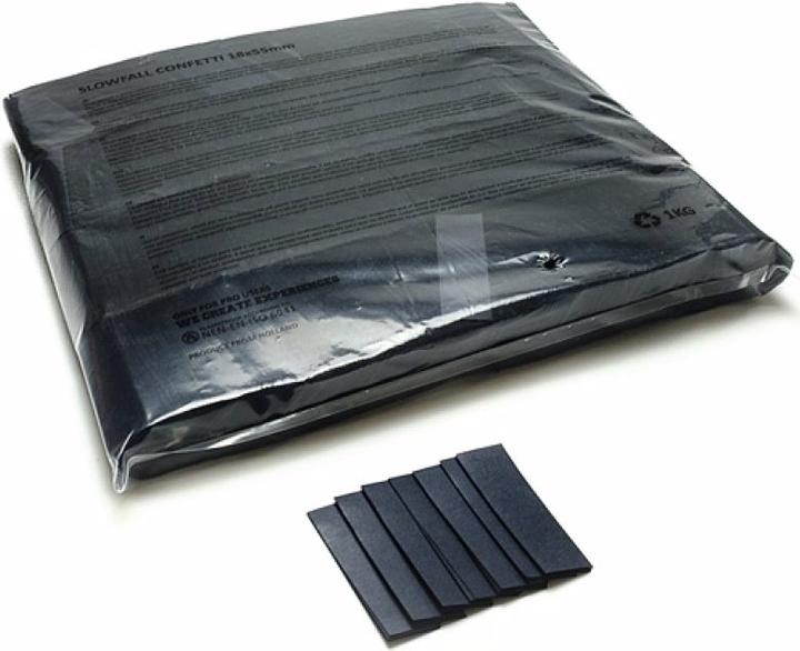Produktbild TCM Slowfall Konfetti rechteckig 55x18mm, schwarz, 1kg