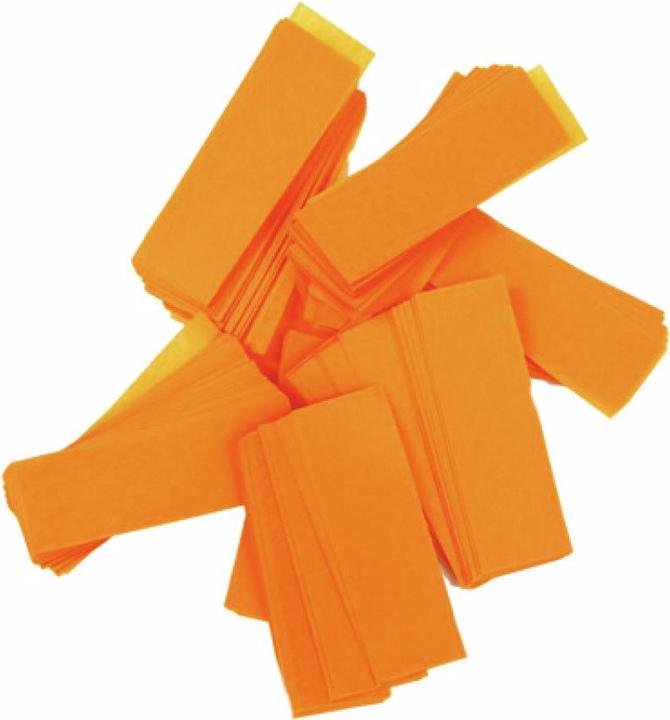 Produktbild TCM Slowfall Konfetti rechteckig 55x18mm, neonorange, UV-aktiv, 1kg (1 Stück)