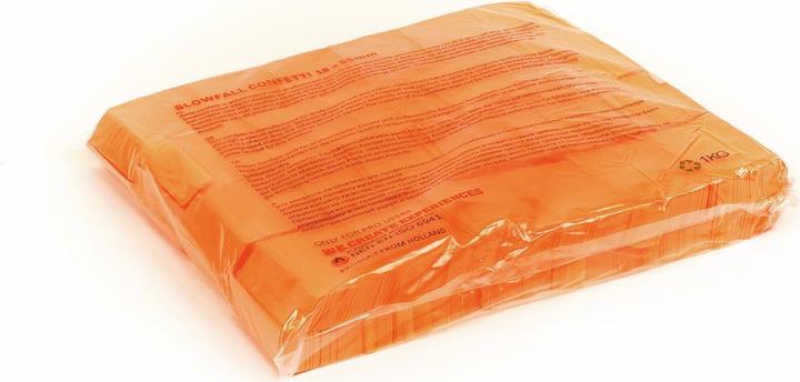 Produktbild TCM Slowfall Konfetti rechteckig 55x18mm, neonorange, UV-aktiv, 1kg (1 Stück)