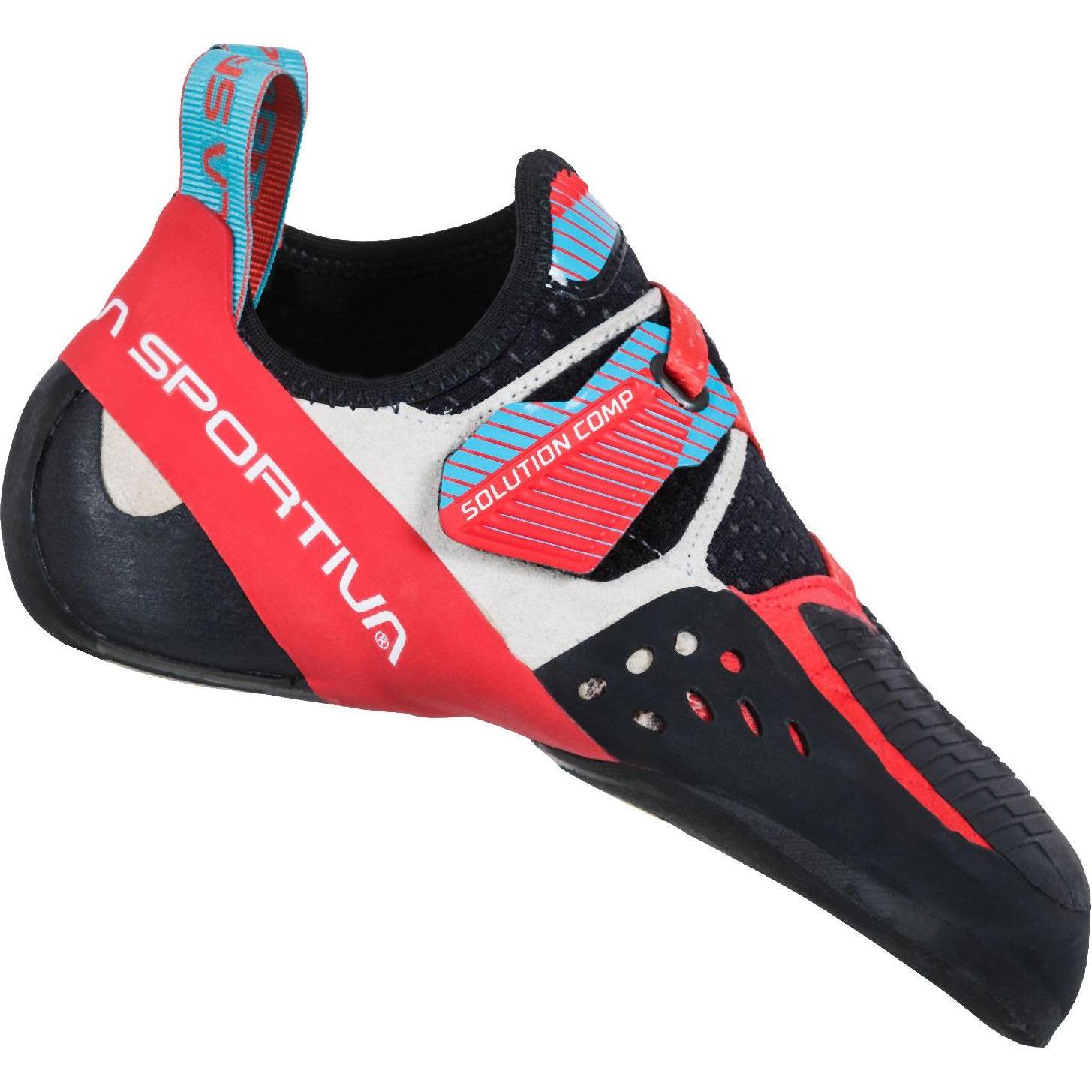 La Sportiva, Donne, Scarpe arrampicata, Solution Comp Woman - Kletterschuhe - Damen (35.5), Blu, Rosso