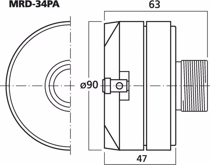 Produktbild Monacor Horntreiber, 70W, 8Ohm (1 Stk.)