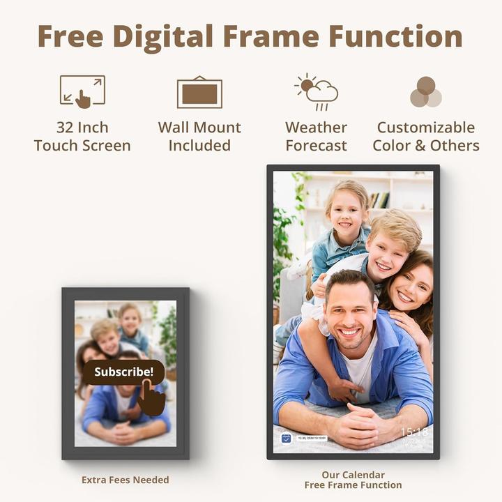 Actual product image Dragon Touch Digital Calendar Chore Card