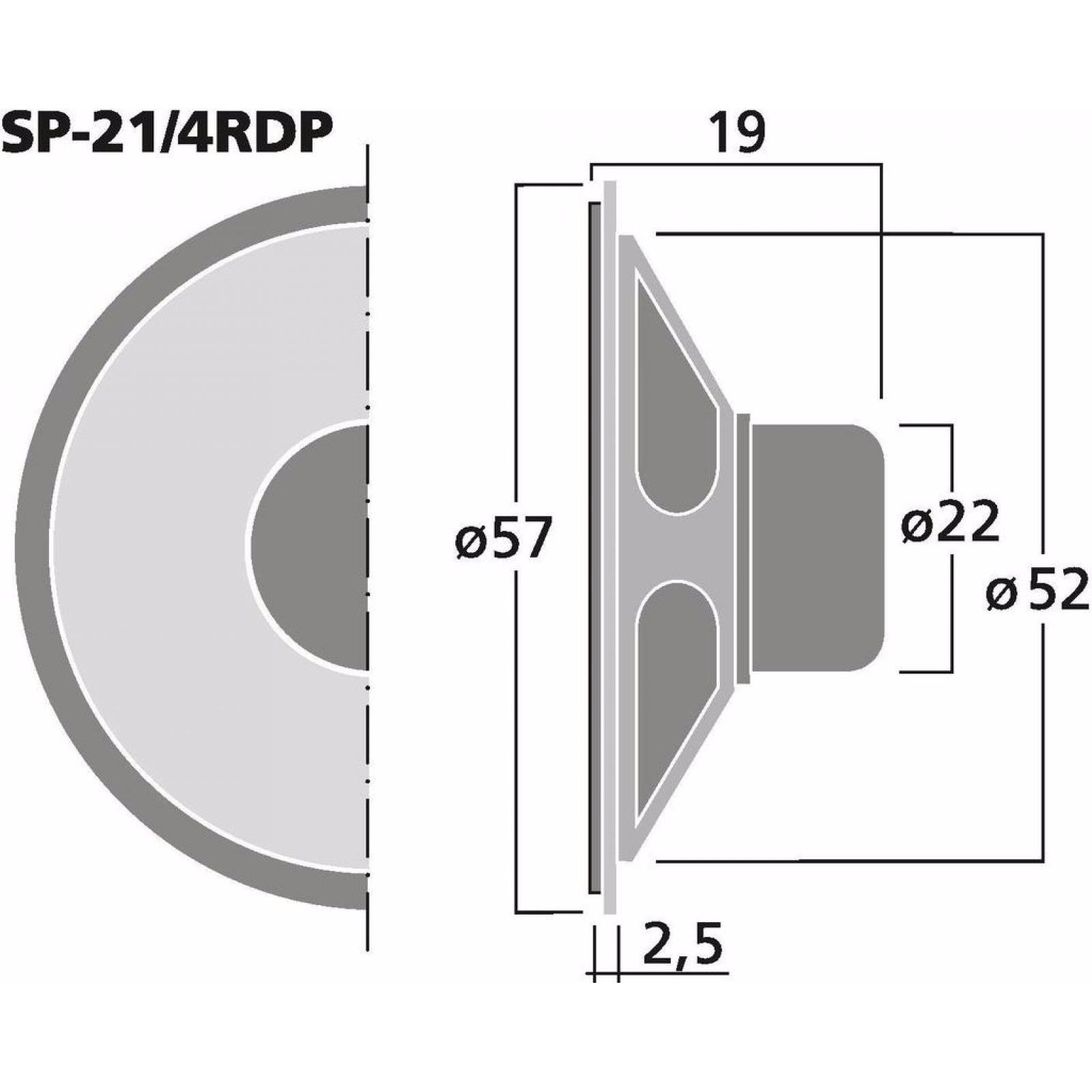 Thumbnail - Monacor Miniatur-LS 0.25Wrms (1 Stk.), Einbaulautsprecher, Schwarz