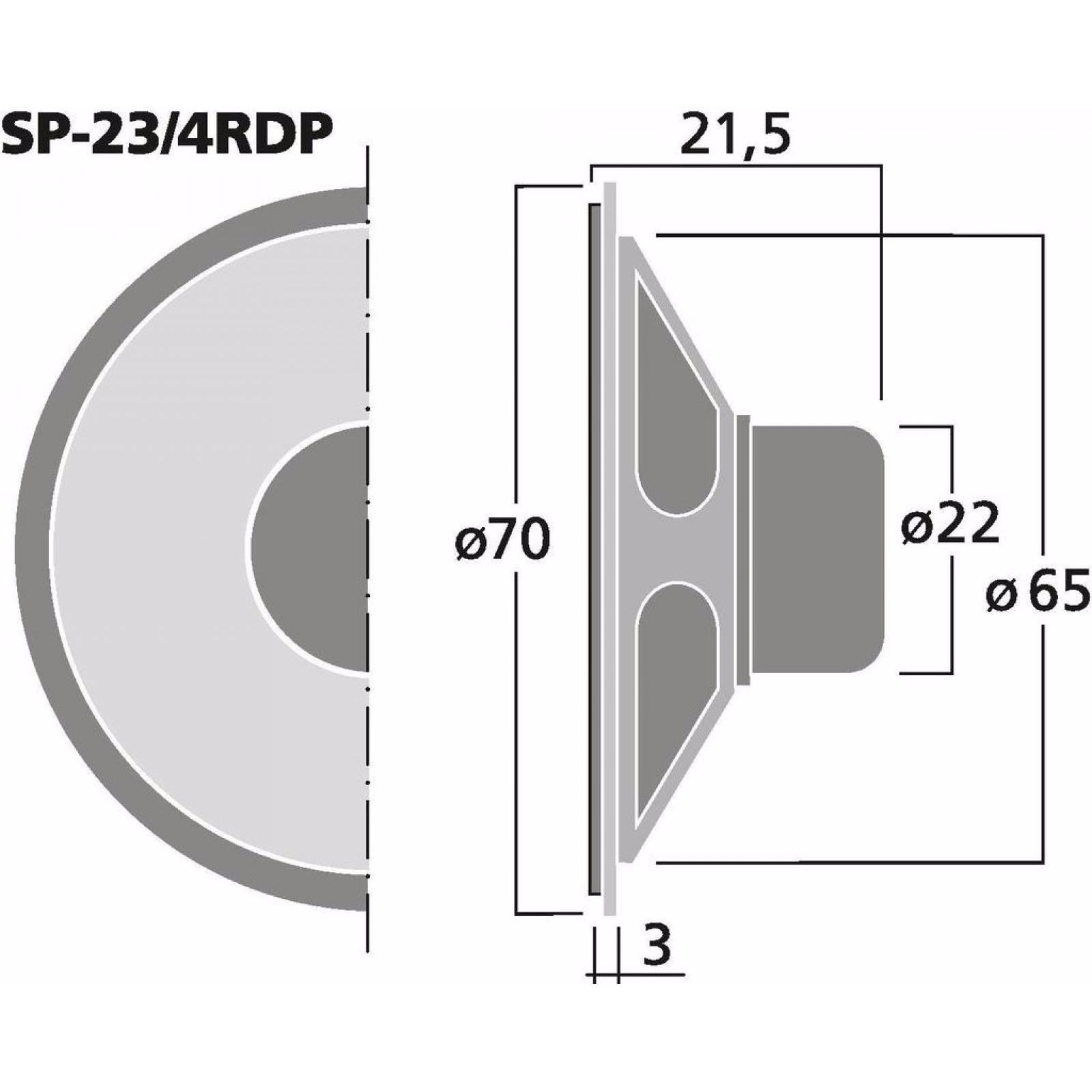 Thumbnail - Monacor Miniatur-LS 0,5Wrms (1 Stk.), Einbaulautsprecher, Schwarz