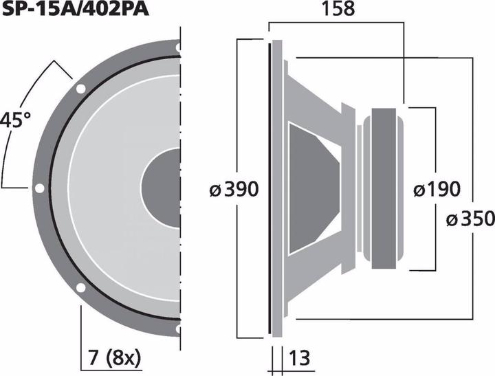 Produktbild Monacor PA-Basslautsprecher (1 Stk.)