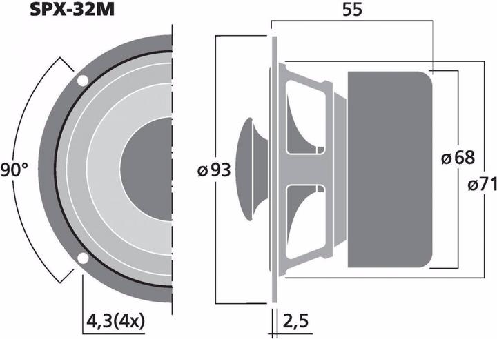 Actual product image Monacor HiFi full range loudspeaker (1 pcs.)