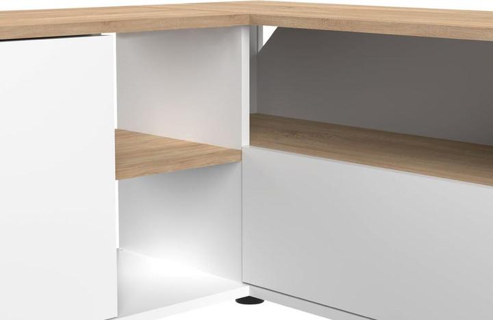 Immagine prodotto Temahome Porta TV angolare 90 bianco e rovere (45 x 90 cm)