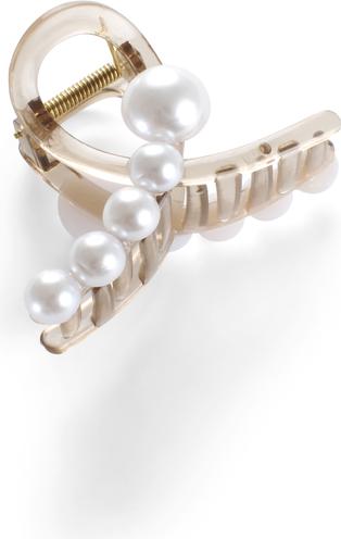 Immagine prodotto Trisa Fermaglio per capelli alla moda con perle e fermaglio per capelli con rete beige (1 pz.)