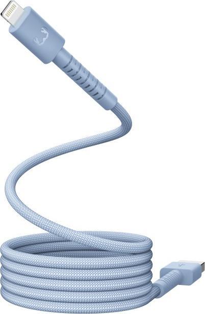 Actual product image Fresh'N Rebel Fresh 'n Rebel USB-A zu Lightning silicone geflochtenes Kabel "FlexWave" 2m, Vivid Blue (2 m, 12 W)