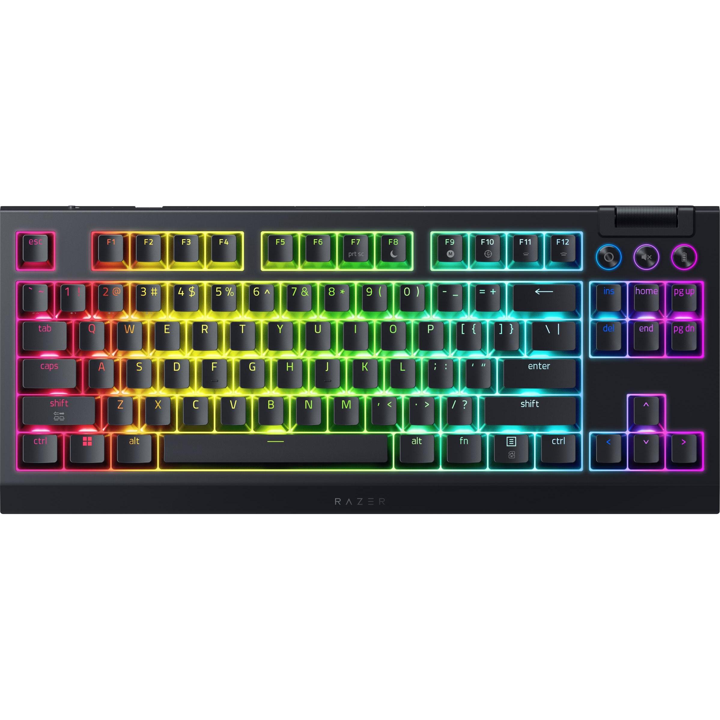 Razer BlackWidow V4 Tenkeyless HyperSpeed (US, Kabellos), Tastatur, Schwarz