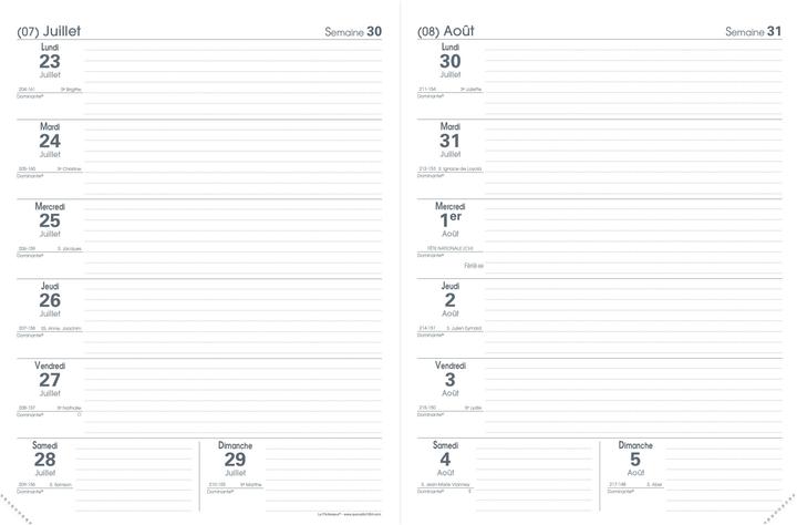 Produktbild Quo Vadis Le Professeur QV626051 12M, graphique fr, 16x24cm (A6, 1 Woche / 2 Seiten)