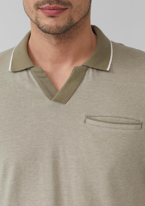 Produktbild S.Oliver Polo-Shirt Poloshirt aus zweifarbigem Piqué mit Brusttasche (3XL)