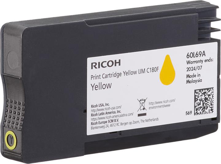 Actual product image RICOH Toner IJM C180F yellow 1600 pages 408520 (Y)