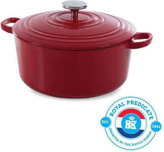 Produktbild BK Bourgogne Braadpan - 24 cm - Chili Red (24 cm, Bräter + Schmortopf, Gusseisen)