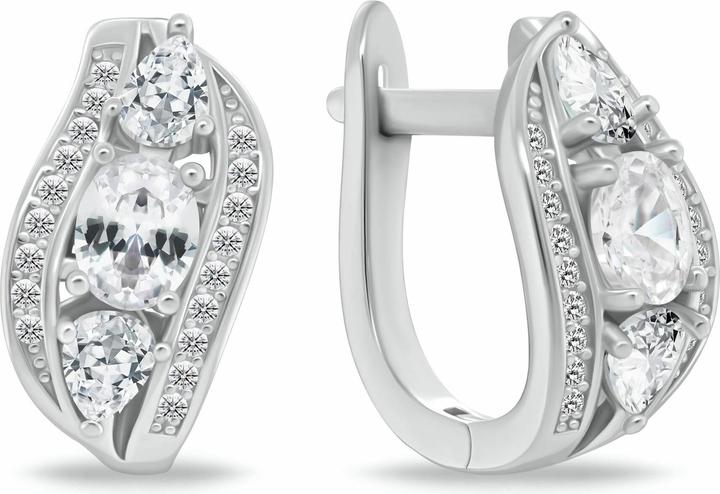 Immagine prodotto Brilio Silver - Luxury silver earrings with zircons EA1180W (Argento)