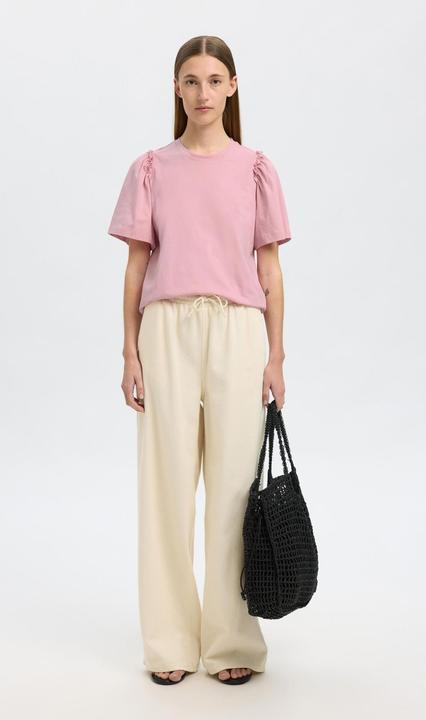 Actual product image Selected Femme Gerüschtes Baumwoll T-Shirt (S)