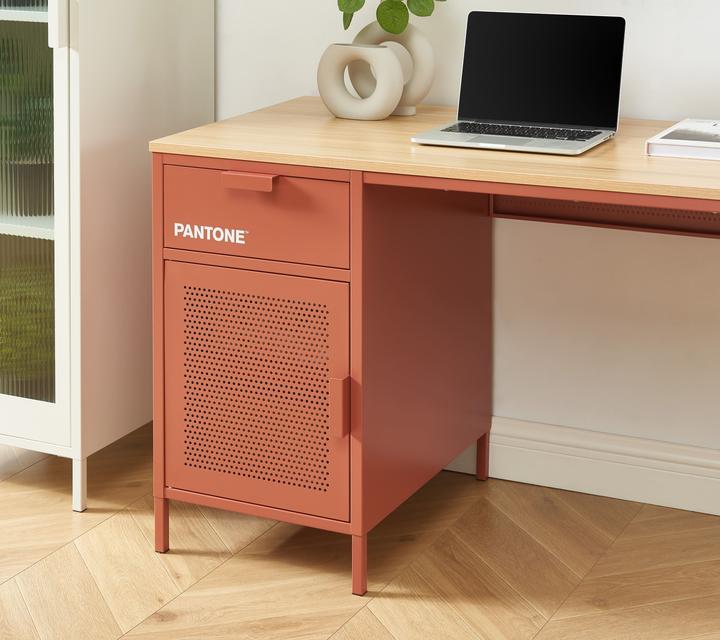 Image du produit Pantone Schreibtisch Metall terracotta 120cm (60 x 120 x 75 cm)