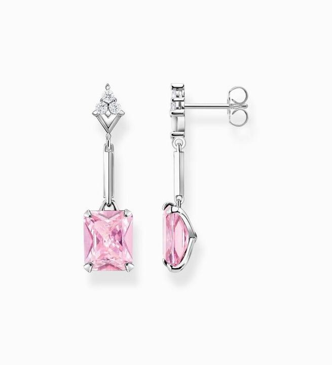 Produktbild Thomas Sabo Ohrringe pinker Stein silber (925 Sterling Silber)
