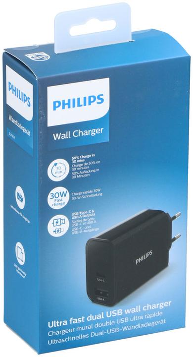 Actual product image Philips USB charger 2-fold (30 W)