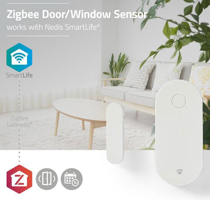 Image du produit Nedis SmartLife - Zigbee Smart Door/Window Sensor - Zigbee Gateway - Batterie - Integ