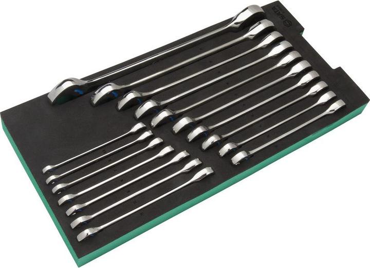 Actual product image SATA Doppelratschen-Ringmaulschlüssel-Einlage, 17-tlg., 400 x 187 mm