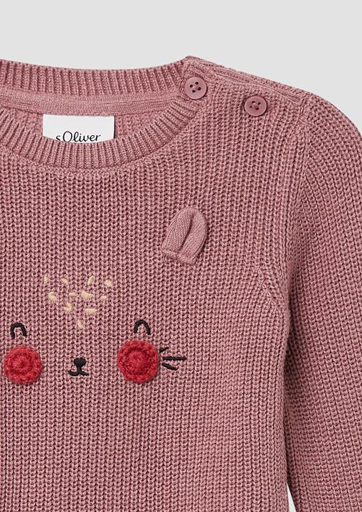 Produktbild s.Oliver Strickpullover Strickpullover aus Baumwollmix mit Artwork (62)