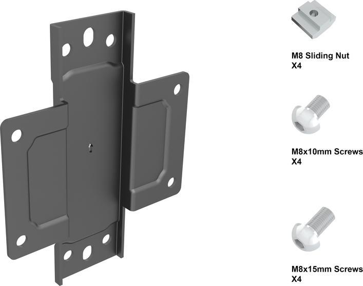 Image du produit Multibrackets Pole Clamp Plate, pour système modulaire Pro (Platines de montage / d'adaption)