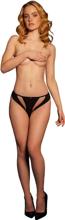 Actual product image Le Désir Milou - Elastic Mash Brief with Open Crotch and Golden Details - OS (One size)