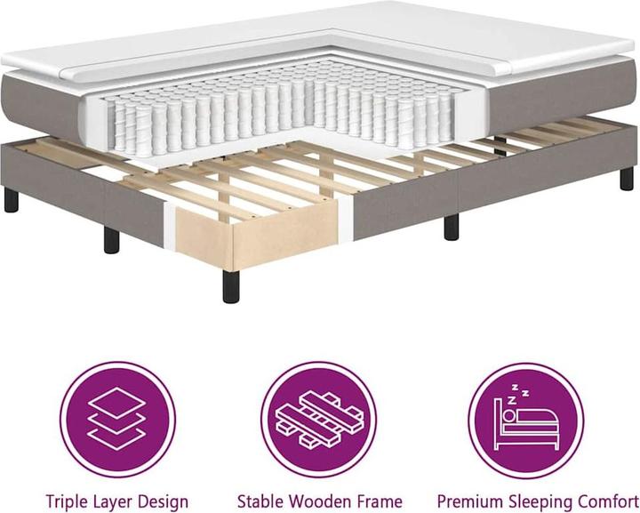 Actual product image vidaXL Boxspringbett (100 x 200 cm)