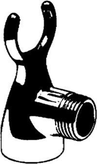 Actual product image Kludi GmbH & Co KG Tap attachment STANDARD 3/4 x1/2, with fork hook chrome-plated