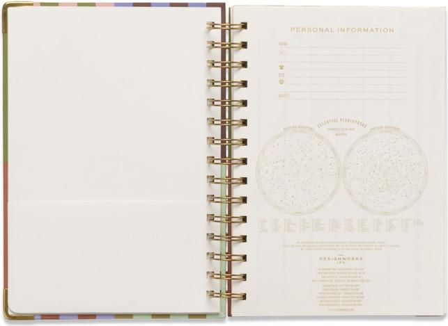 Produktbild Designworks Undated 13 Mo Perpetual Planner - Bold Stripe (A5, 1 Tag / 1 Seite)