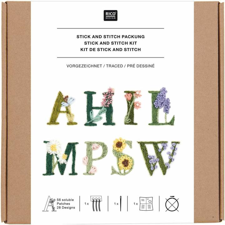 Actual product image Rico Design Stick&Stitch P.Flower Alphabet.100234