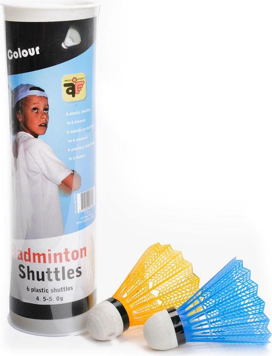 Angel Sports 6 Kunststoff-Shuttles im Ärmel-Farbe