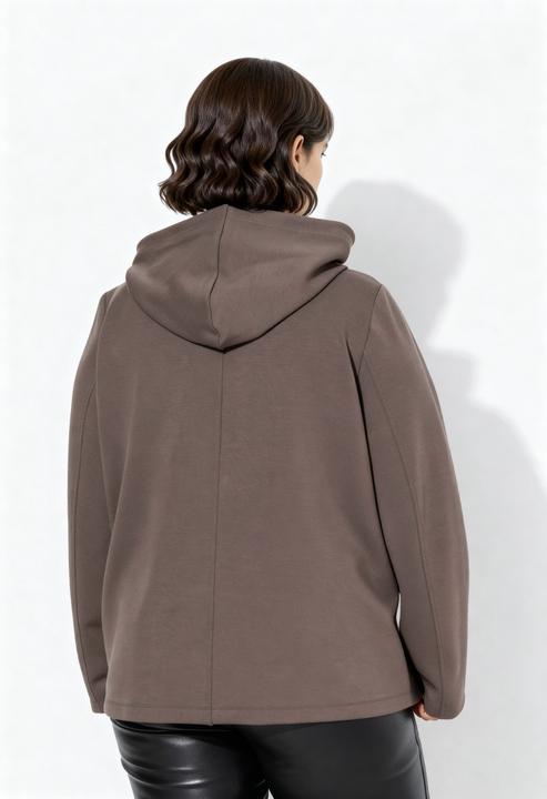 Actual product image Ulla Popken Lapel Collar Scuba Knit Jacket (58, 60)