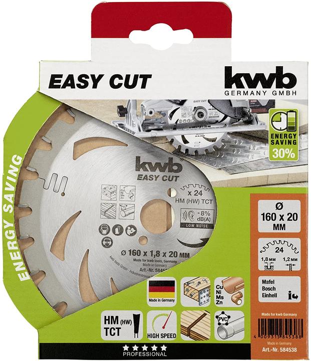 Produktbild kwb Kreissägeblatt Akku Ø 160 X 20 Z24