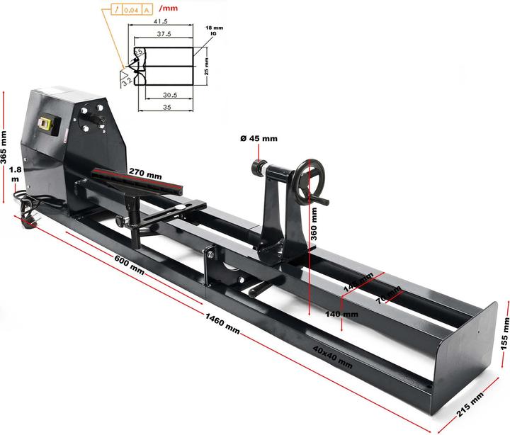 Actual product image Wiltec Drechselbank