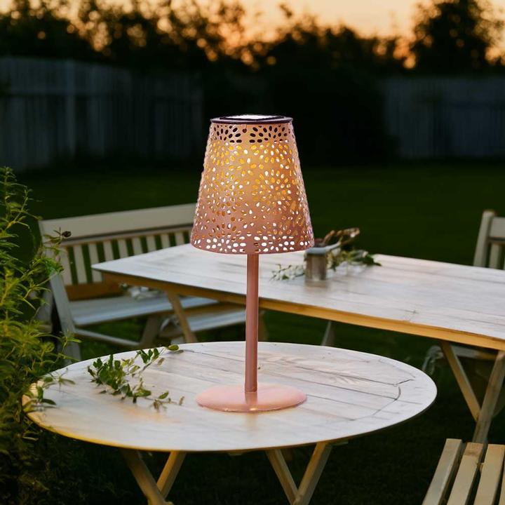 Actual product image Kaemingk Solar-Tischlampe rosabraun