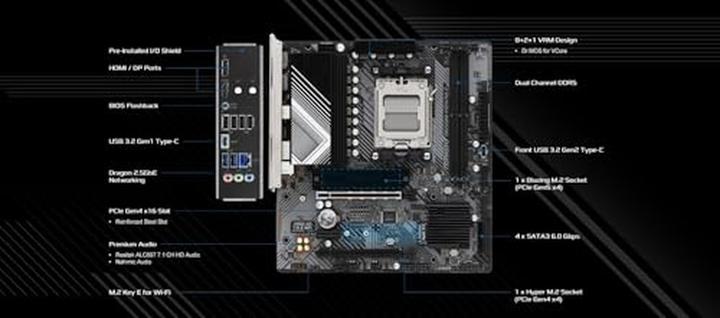 Produktbild AsRock B650M-HDV/M.2 (AM5, AMD B650, mATX)