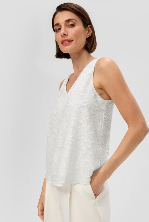 Actual product image s.Oliver Bluse Shirt mit Chiffon-Musterstruktur (34)