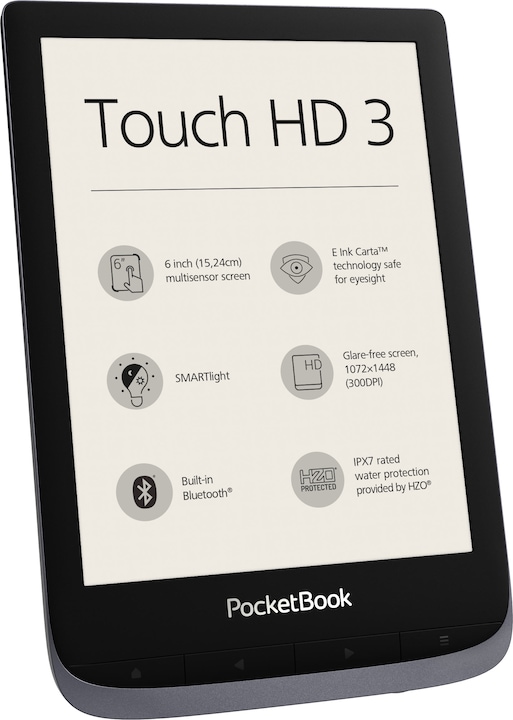 Actual product image PocketBook Touch HD 3 including Shell Cover (6", 16 GB, Metallic grey)