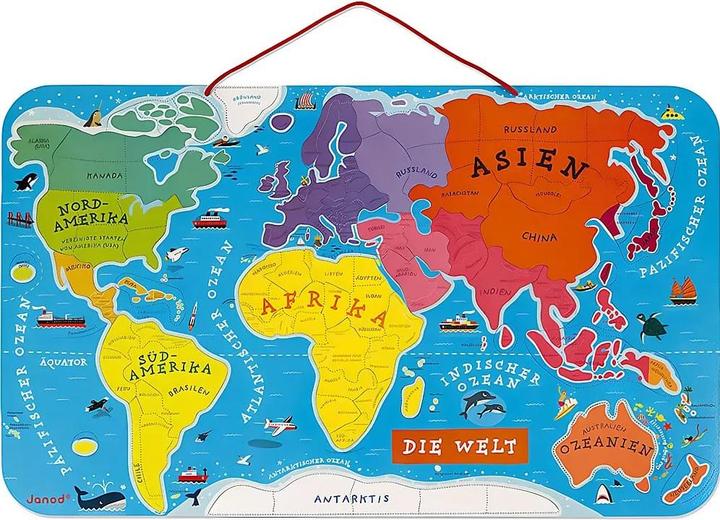 Immagine prodotto Janod Mappa magnetica "Il mondo (92 pezzi)