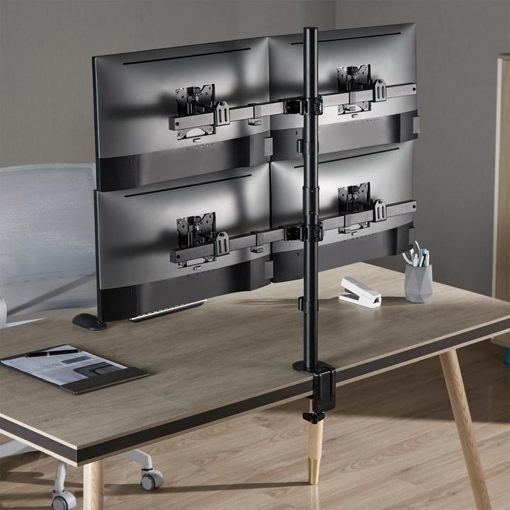 Produktbild InLine Tischhalterung, für 4x LCD-/LED-Display bis 81cm (32"), max. 9kg, schwarz (Esstisch, 32")