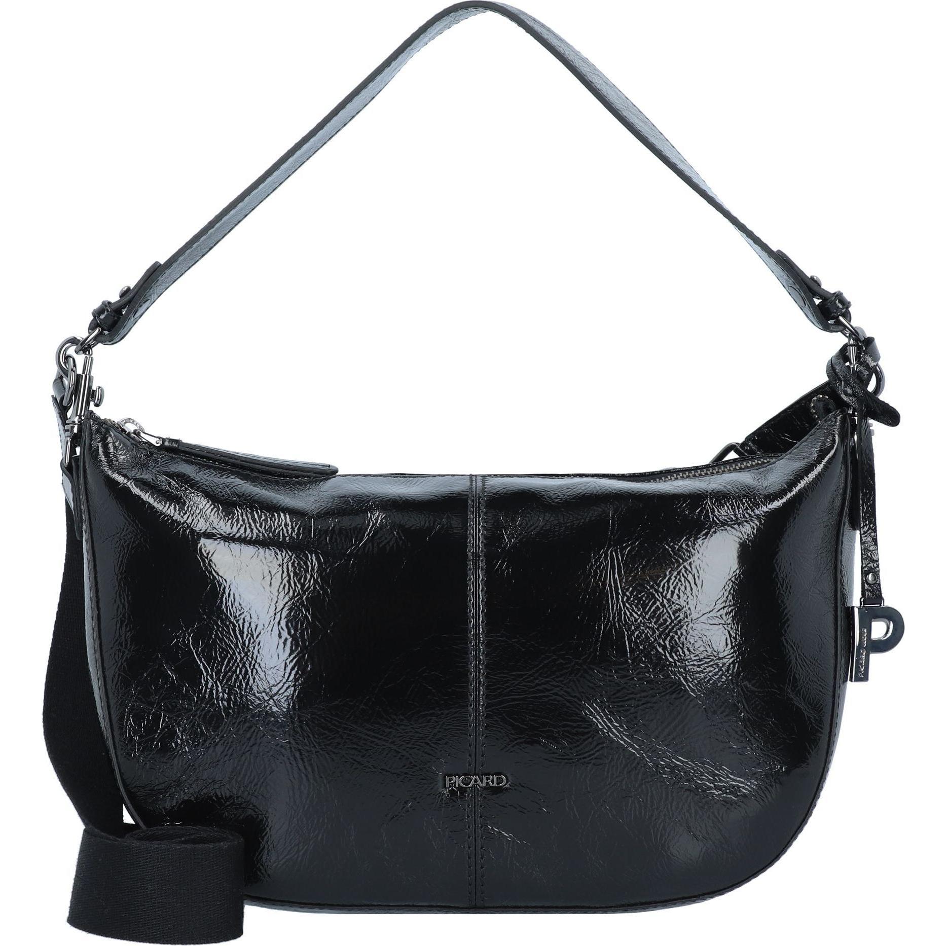 Picard, Handtasche, Himalaya Schultertasche Leder 33 cm, Schwarz