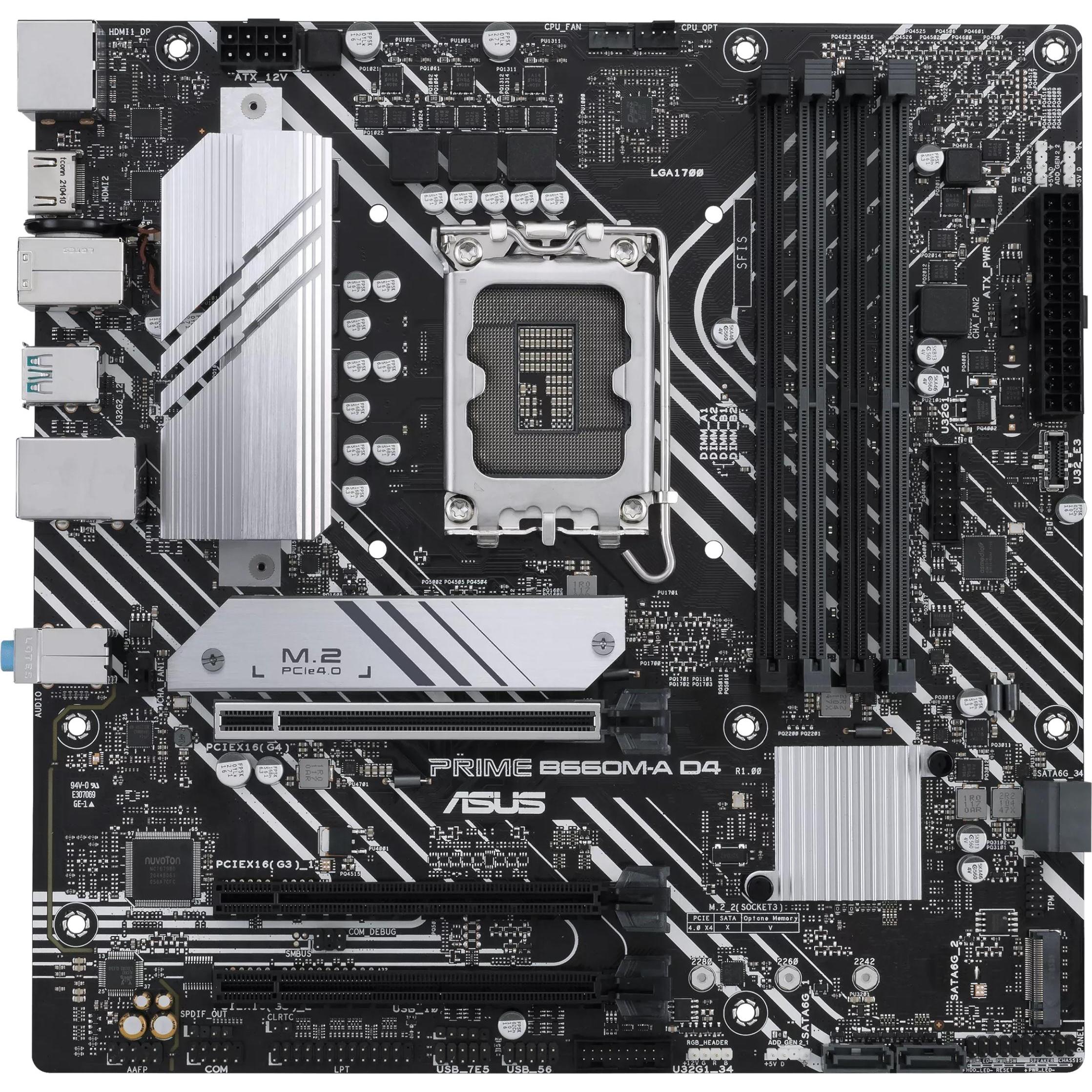ASUS PRIME B660M-A D4-CSM (LGA 1700, Intel B660, mATX), Mainboard
